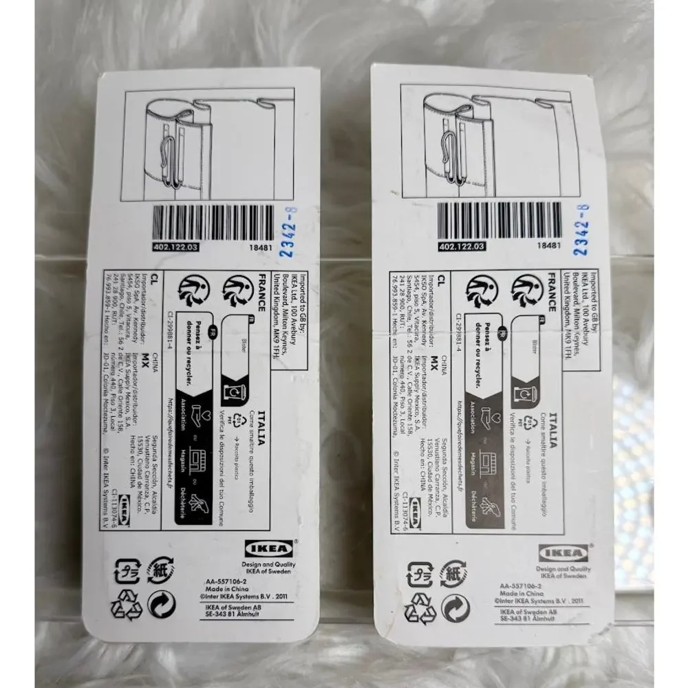 IKEA Metal Curtain Hanging Hooks RIKTIG 20 pack x2